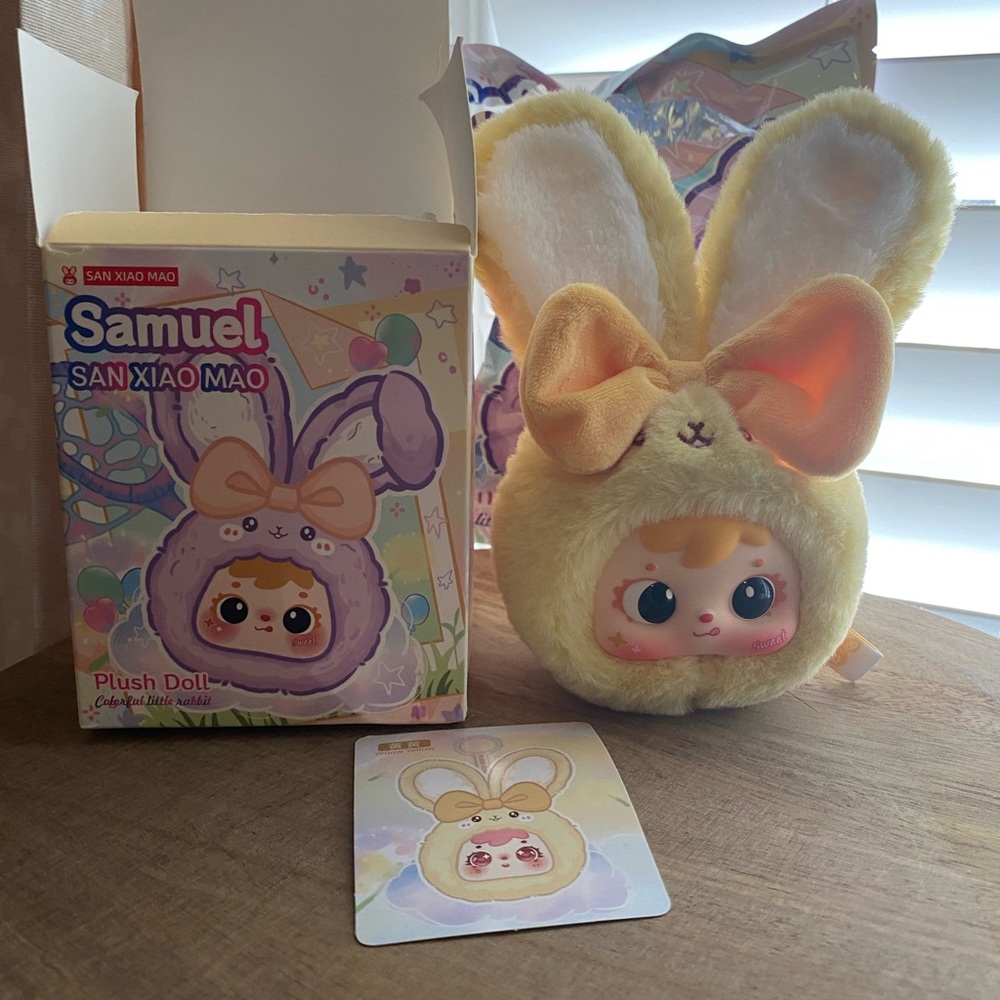 San Xiao Mao Samuel Plush Doll - Open Box Yellow Bunny Plush Doll